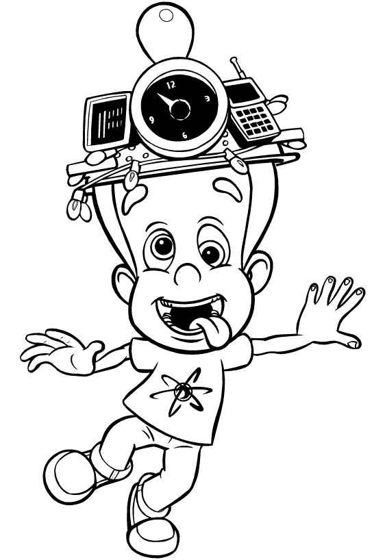 Plansa de colorat cu Jimmy Neutron 1 1